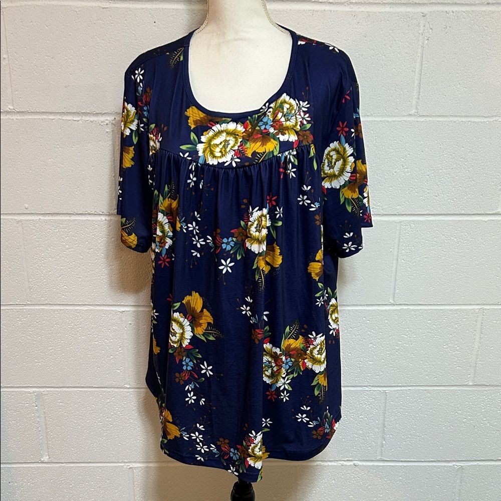 Floral Navy Women's Top